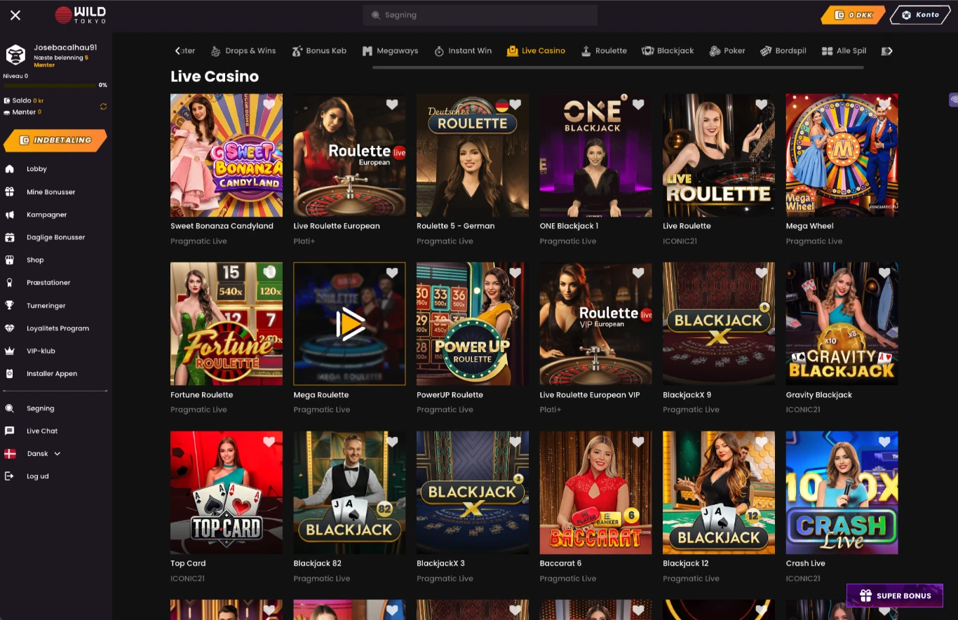 Live-casino-lobby-med-live-dealers-hos-Wild-Tokyo