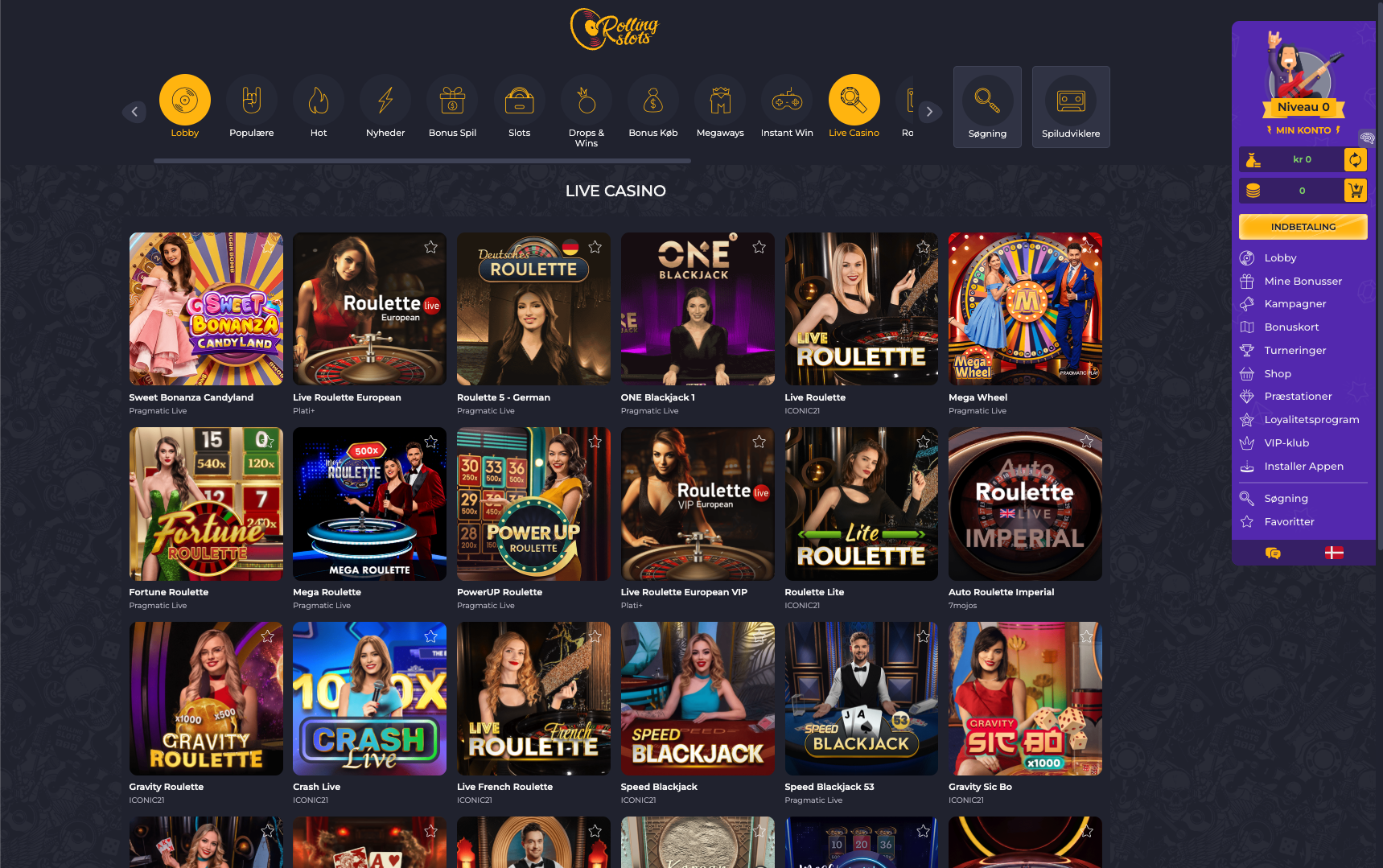 Rolling Slots Live Casino