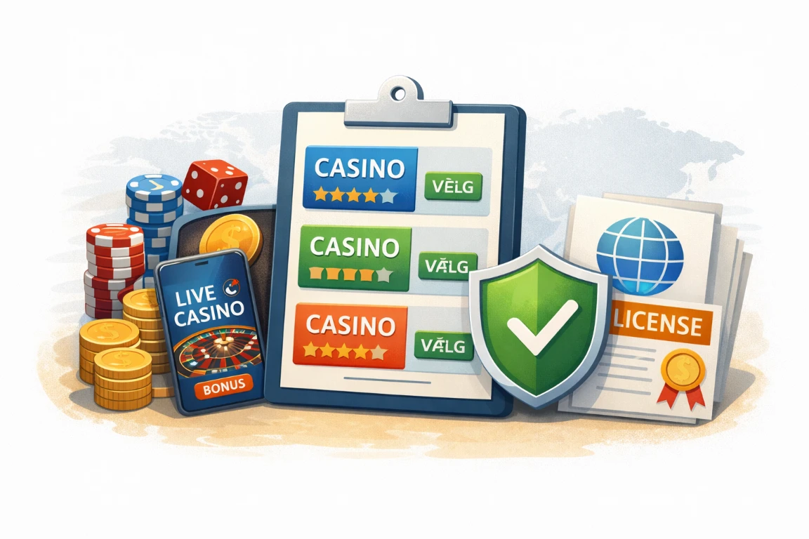 Sammenligning af casinoer til spil uden ROFUS