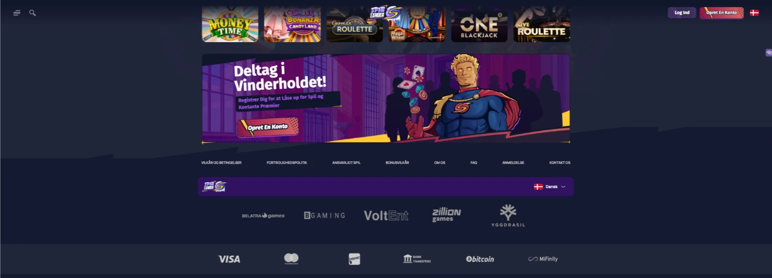 Spinlander Payment Methods