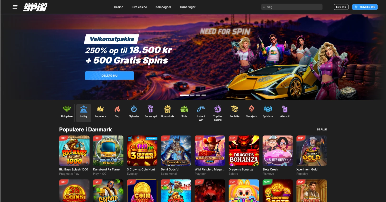 Need For Spin casino uden ROFUS i Danmark