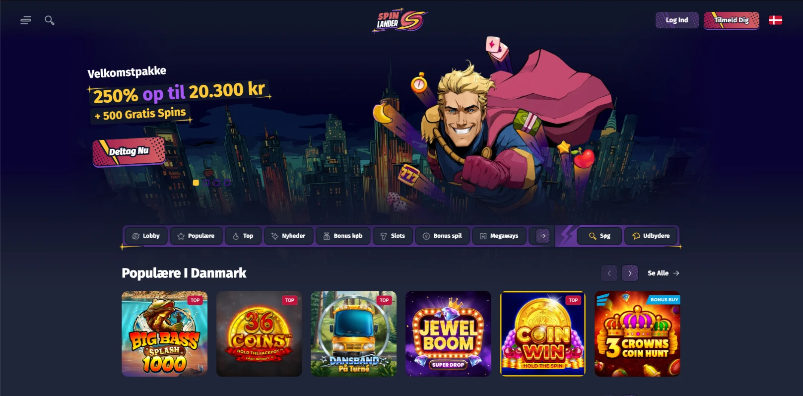 Spinlander casino uden ROFUS hjemmeside