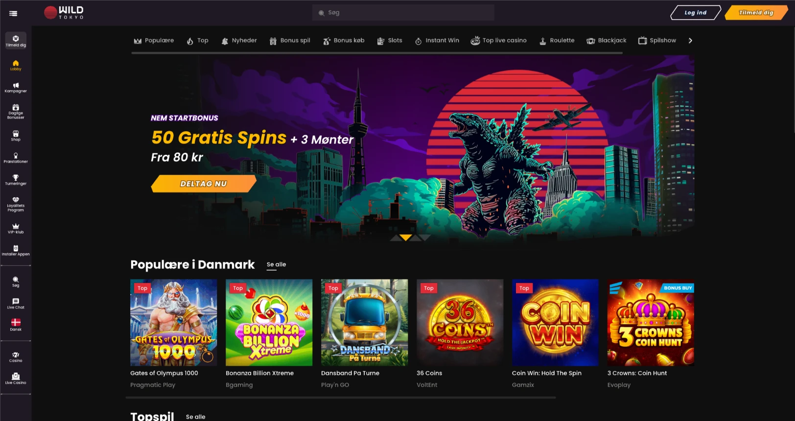 Wild Tokyo casino uden ROFUS for danske spillere