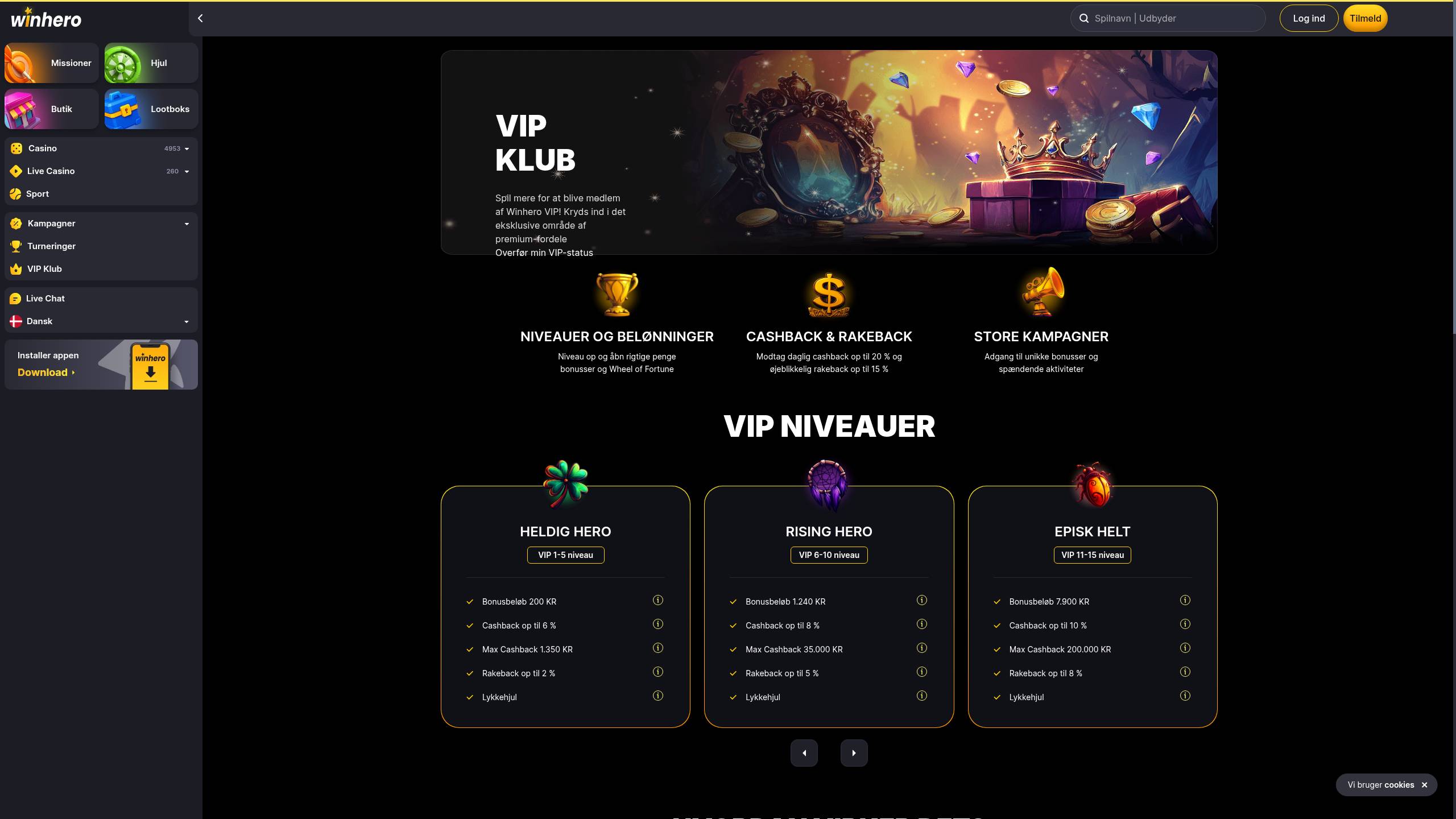 Winhero – Spiludvalg